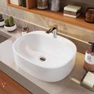 Cuba de Apoio para Banheiro 37x33cm Jaspe Sintético Branca Moderna Lavabo