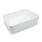 Cuba de Apoio para Banheiro/Lavabo Cerâmica Quadrada 48 cm Manplex Branco/Brilho