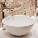 Cuba de Apoio para Banheiro/lavabo Cerâmica Redonda 32 Cm Manplex