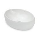 Cuba de Apoio para Banheiro/Lavabo Cerâmica Redonda 47,50 cm Manplex Branco/Brilho