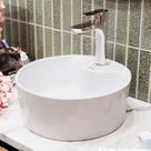 Cuba de Apoio para Banheiro/lavabo Cerâmica Redondo 36cm Manplex