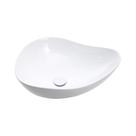 Cuba de Apoio para Banheiro Oval Louça Cerâmica Ambar Pingoo.casa - Branco