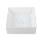 Cuba De Apoio Para Banheiro Quadrada Slim Cerâmica Larimar Pingoo.Casa - Branco