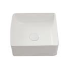 Cuba De Apoio Para Banheiro Quadrada Slim Louça Cerâmica 31 cm Crisoprásio Pingoo.casa - Branco