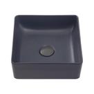 Cuba De Apoio Para Banheiro Quadrada Slim Louça Cerâmica 31 cm Crisoprásio Pingoo.casa - Cinza Fosco