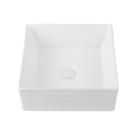 Cuba De Apoio Para Banheiro Quadrada Slim Louça Cerâmica 38 cm Larimar Pingoo.casa - Branco