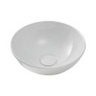 Cuba De Apoio Para Banheiro Redonda Slim Louça Cerâmica 28,5 Cm Calcedônia Pingoo.casa - Branco