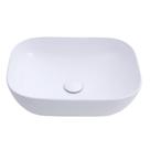 Cuba de Apoio para Banheiro Retangular Louça Cerâmica Adamita Pingoo.casa - Branco