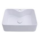 Cuba de Apoio para Banheiro Retangular Louça Cerâmica Cornalina Pingoo.casa - Branco Cuba de Apoio para Banheiro Retangular Louça Cerâmica Cornalina Pingoo.casa - Branco