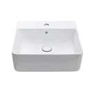 Cuba de Apoio para Banheiro Retangular Louça Cerâmica Jaspe Pingoo.casa - Branco