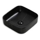 Cuba De Apoio Quadrada Slim 39cm Mármore Preto Everfort