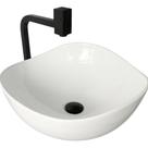 Cuba De Apoio Redonda 40X17Cm De Louça Napoli Branco GRANDE Cuba De Apoio Redonda 40X17Cm De Louça Napoli Branco GRANDE