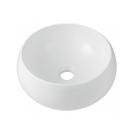 Cuba De Apoio Redonda Sem Válvula Para Banheiro Louça Cerâmica 41cm Morganita Pingoo.casa - Branco