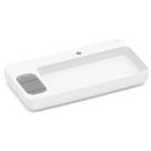Cuba de Apoio Retangular com Mesa e Válvula Oculta 7/8 Infinity 80x42cm Blanco Mate Roca Cuba de Apoio Retangular com Mesa e Válvula Oculta 7/8 Infinity 80x42cm Blanco Mate Roca