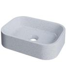 Cuba De Apoio Retangular Para Banheiro Lavabo C01 Br37w Branco Granit Matte - Lyam