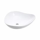 Cuba de Apoio Sem Válvula para Banheiro Oval Louça Cerâmica Ambar - Branco Cuba de Apoio Sem Válvula para Banheiro Oval Louça Cerâmica Ambar - Branco