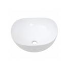 Cuba de Apoio Sem Válvula para Banheiro Redonda Louça Cerâmica Ambar - Branco Cuba de Apoio Sem Válvula para Banheiro Redonda Louça Cerâmica Ambar - Branco