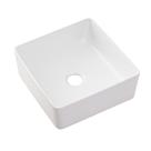 Cuba de Apoio Slim Quadrada sem Válvula de Banheiro Cerâmica Crisoprásio Pingoo.casa - Branco Cuba de Apoio Slim Quadrada sem Válvula de Banheiro Cerâmica Crisoprásio Pingoo.casa - Branco
