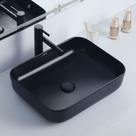 Cuba de Ceramica Deend Rettangolo Nero Sottile 51x39x13cm