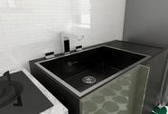 Cuba de Cozinha 50x40 Inox Escovado Fosco Para Embutir ou Sobrepor