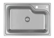 Cuba De Cozinha Retangular 60x40x12cm Facile Inox Deck Cc.660.60.dk.inx - Deca