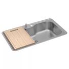 Cuba de Cozinha Retangular Facile Inox c/ Deck e Acessórios Deca 80x40cm CC.661.80.DKAC.INX