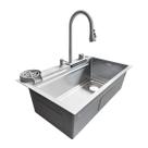 Cuba de Cozinha Smart Prata Aço Inox com Torneira e Cascata Cuba de Cozinha Smart Prata Aço Inox com Torneira e Cascata