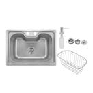 Cuba de Cozinha Tramontina Tuizi Gourmet 50 - Válvula, Dosador e Cesto Inox