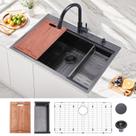 Cuba de Cozinha VAPSINT 84 x 56 cm Preta em Aço Inoxidável