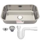 Cuba de Embutir Basic Aço Inox com Válvula e Sifão 56BL - Tramontina 94085/556