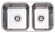Cuba de Embutir/Sobrepor Tramontina Isis 2C 34-28 BS em Aço Inox Polido 69x40 com 2 Cubas