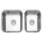 Cuba de embutir/sobrepor Tramontina Isis 2C 34-28 BS em Aço Inox Polido 69x40 com 2 Cubas Cuba de embutir/sobrepor Tramontina Isis 2C 34-28 BS em Aço Inox Polido 69x40 com 2 Cubas