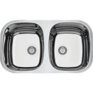 Cuba de embutir Tramontina Isis 2C 34 BL Prime em Aço Inox Alto Brilho 72 x 40 cm com válvula