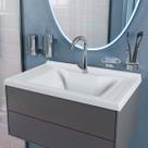 Cuba De Parede Para Banheiro Pia De Apoio Lavabo Branca 45cm Itaparica