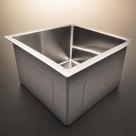 Cuba De Pia Gourmet Inox 201 Quadrada 40X40 Profunda Para Cozinha Cuba De Pia Gourmet Inox 201 Quadrada 40X40 Profunda Para Cozinha