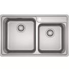 Cuba de Sobrepor Dupla Franke Bell 86x48 30 Litros e 24 Litros Inox