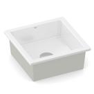 Cuba de Sobrepor e Embutir Quadrada em Louça 33x33cm Branco Roca Optica Cuba de Sobrepor e Embutir Quadrada em Louça 33x33cm Branco Roca Optica