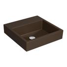 Cuba de Sobrepor Lavatório Quadrada com Mesa 41,5X41,5cm Marrom Fosco - L.735.22