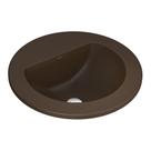 Cuba de Sobrepor Lavatório Redonda com Mesa 45X45cm Marrom Fosco - L.1272.22