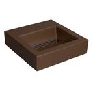 Cuba de Sobrepor Retangular com Grelha 42,5X41cm Marrom Fosco Cromado - L.1042C.22