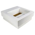 Cuba de Sobrepor Retangular com Grelha e Válvula Oculta 42,5X41cm Branco Gold Matte - L.1042.GL.MT.17
