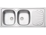 Cuba de Sobrepor Tramontina Alpha Alpha 2C 34 R em Aço Inox 116 x 50 cm
