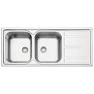 Cuba de Sobrepor Tramontina Marea 2C 34 Plus em Aço Inox Acetinado 116 x 50 cm Cuba de Sobrepor Tramontina Marea 2C 34 Plus em Aço Inox Acetinado 116 x 50 cm