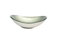Cuba de vidro oval 47cm champanhe
