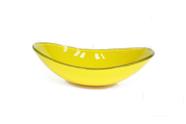 Cuba de vidro oval 47cm pisa amarela