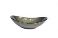Cuba de vidro oval 47cm pisa ouro envelhecido