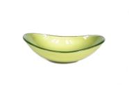 Cuba de vidro oval 55cm verde oliva