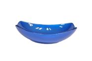 Cuba de vidro oval chanfrada 51cm azul escuro Cuba de vidro oval chanfrada 51cm azul escuro