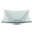 Cuba de vidro quadrada 31cm prata