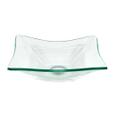 Cuba de vidro retangular 39cm jateada